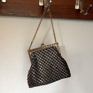 Vintage 1920s chain mail wristlet purse